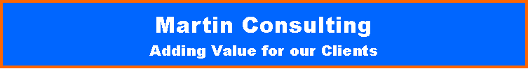Text Box: Martin ConsultingAdding Value for our Clients